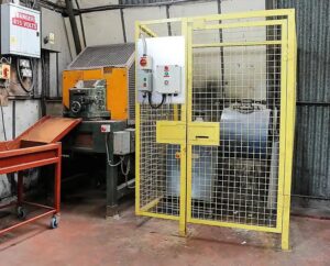Small rotary Ball Mill installed at Pilamec's site in Lydney, Gloucestershire, UK